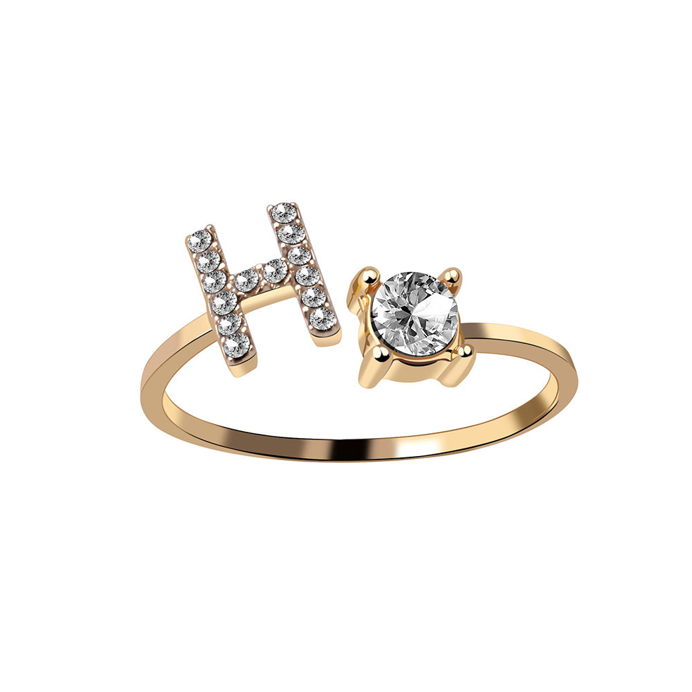 Adjustable Initial Letter Ring - image 11