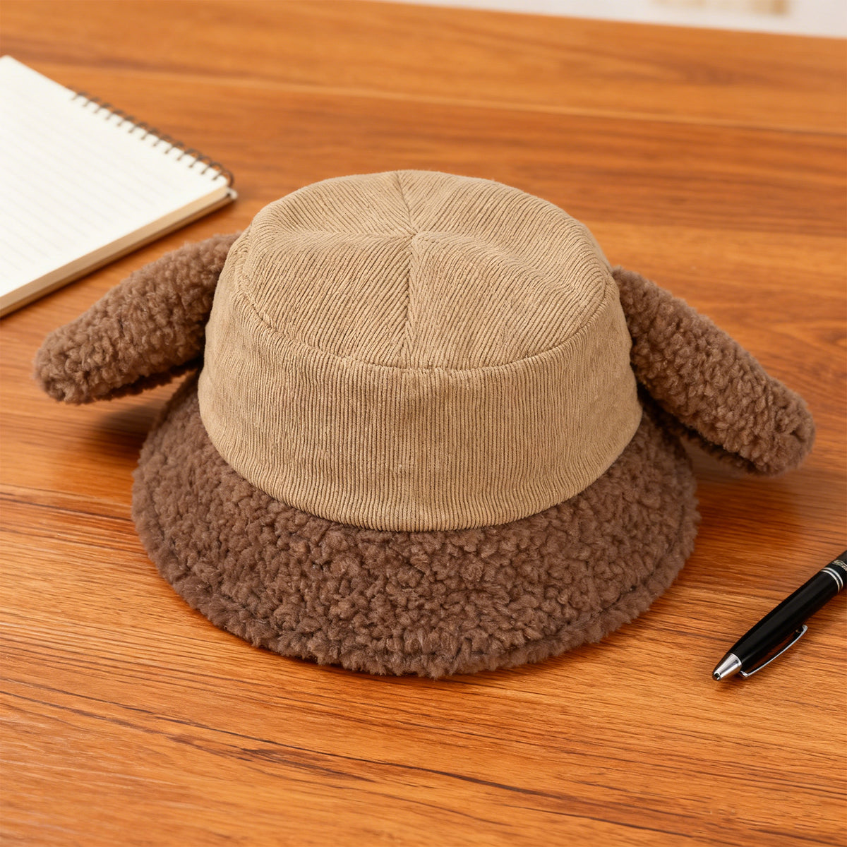 Fashion Winter Bucket Hat-Dark Coffe - image 2
