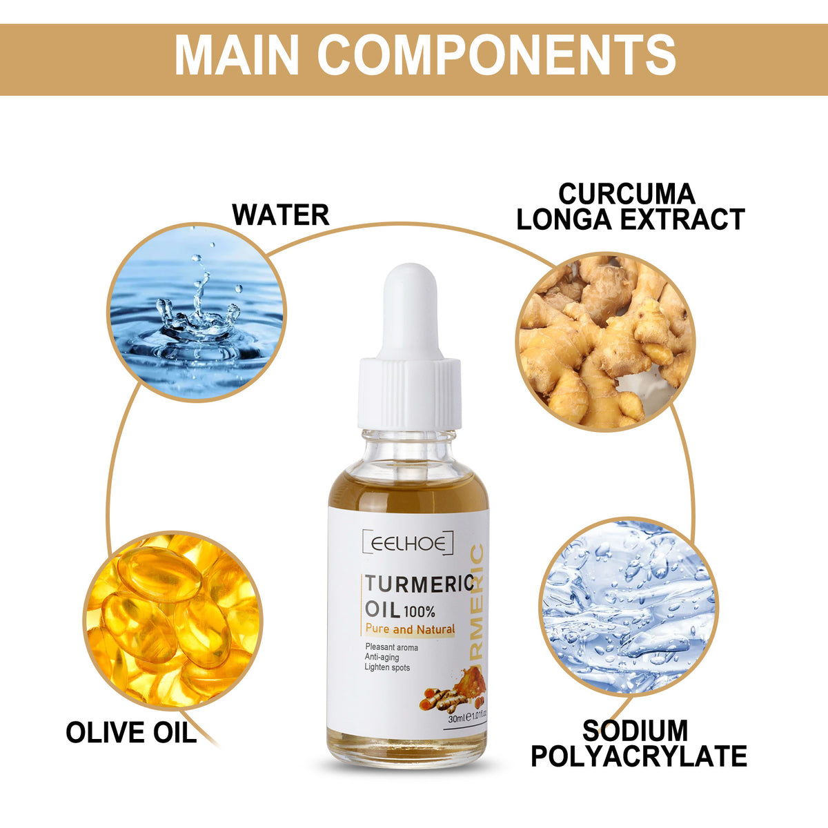 Turmeric Dark Spot Correction Face Care Spot Moisturizing And Repairing Skin Tone Serum - image 5