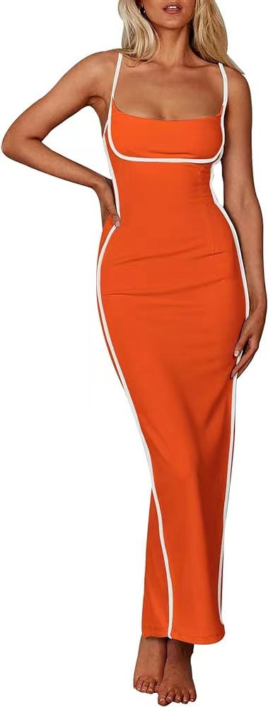 Off-Shoulder Color Block Bodycon Dress - image 7