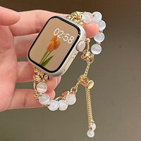 Cat Eye Bead Metal Band Compatible with Apple Watch - image 1