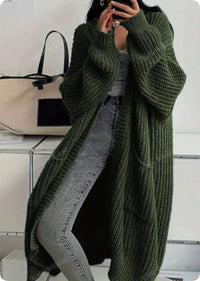 Women's Oversized Chunky Knit Long Cardigan with Pockets - image 11