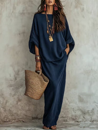 Loose Long Dress Two-Piece Set - image 9