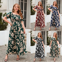 Plus Size Bohemian Print Midi Dress - image 1