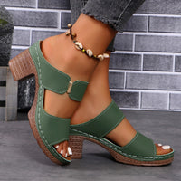 Sandalias acolchadas de tacón grueso sin talón - image 6