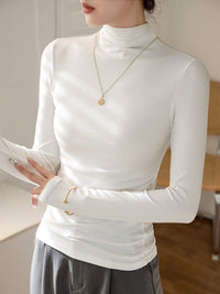 Women's Mock Neck Long Sleeve Base Layer T-Shirt - image 2