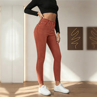 Jeans skinny rojo ladrillo de tiro alto - image 4