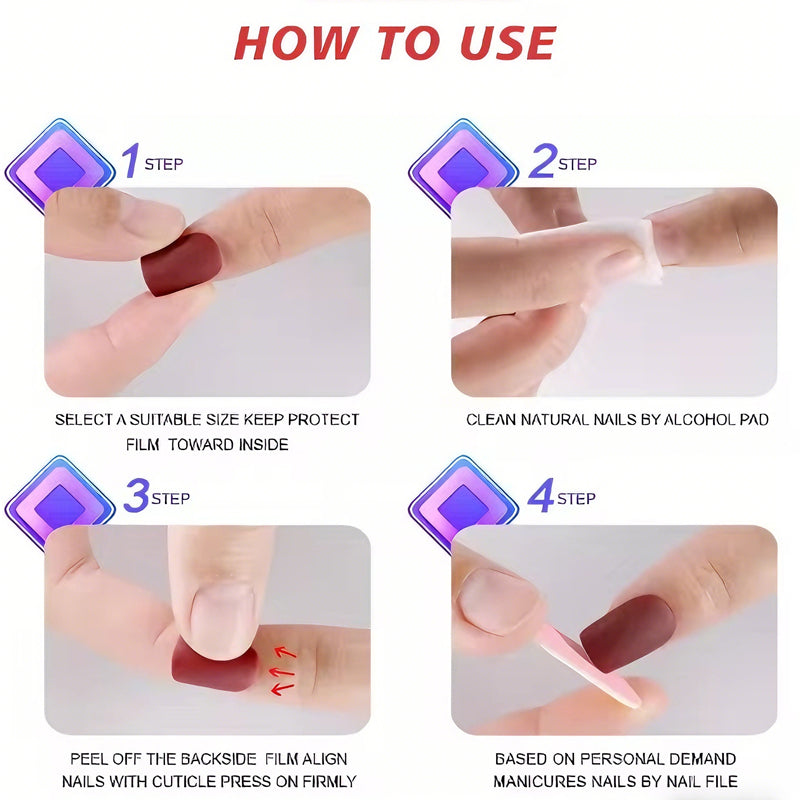 French Flower Press-On Nails (24 pcs) - image 6