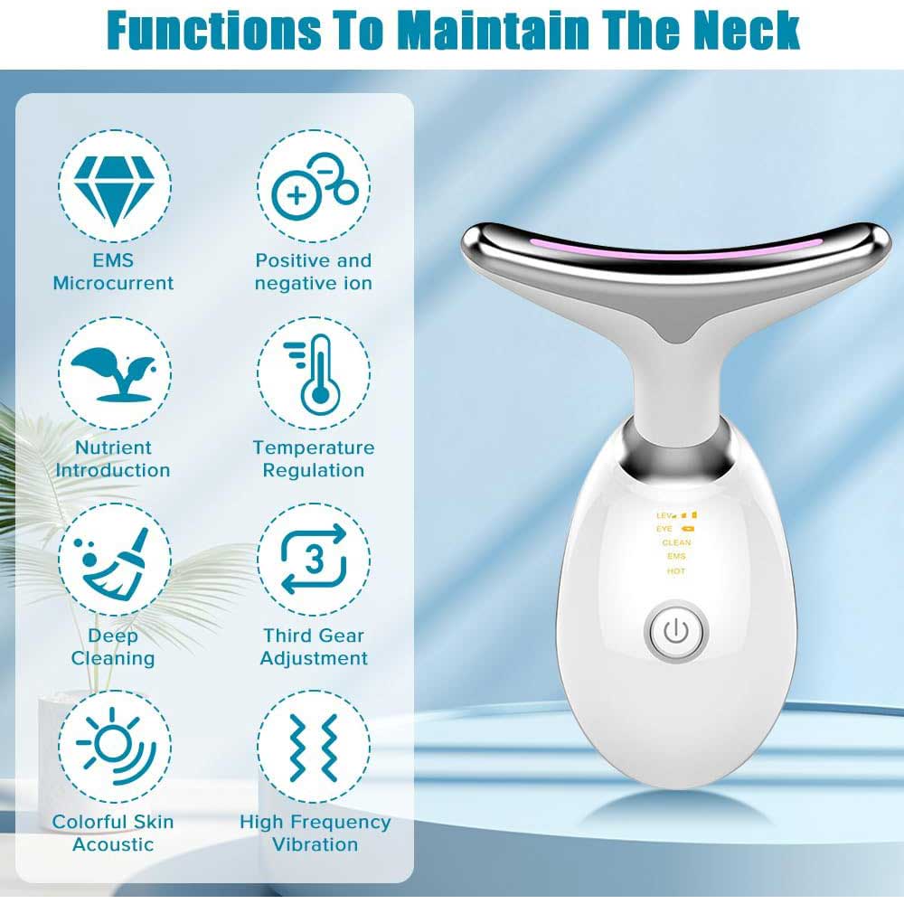 Neck Face Massager Face Sculpting Tool 3 Colour Modes And Vibration For Facial Massager For Double Chin - image 9