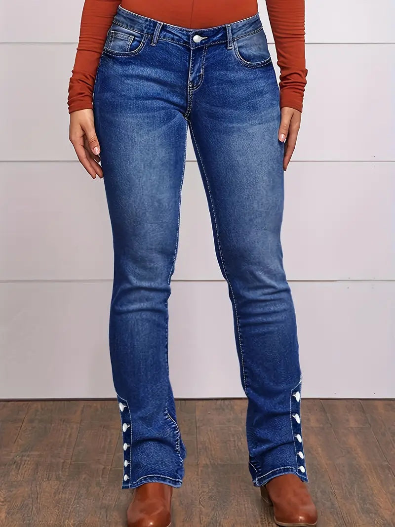 Mid-Rise Classic Blue Skinny Jeans - image 3