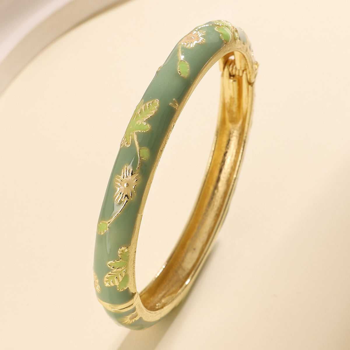 Retro Enamel Floral Bracelet - image 11