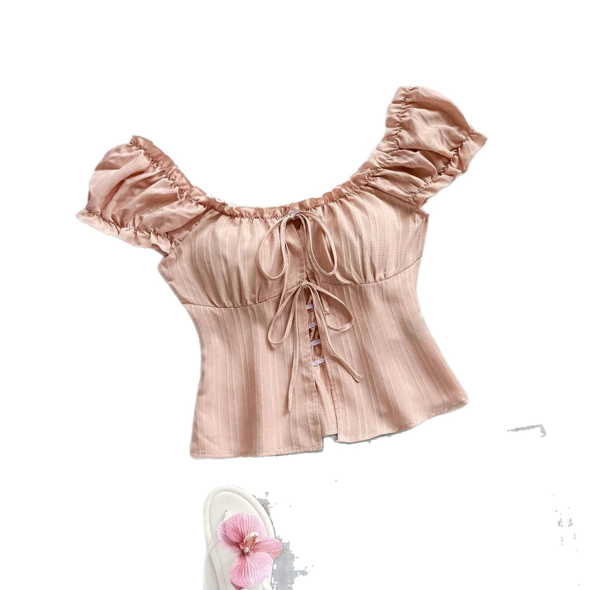 Square Neck Slim Fit Short Sleeve Top - image 5