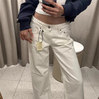 Women's Straight Leg Low Rise Jeans - image 4