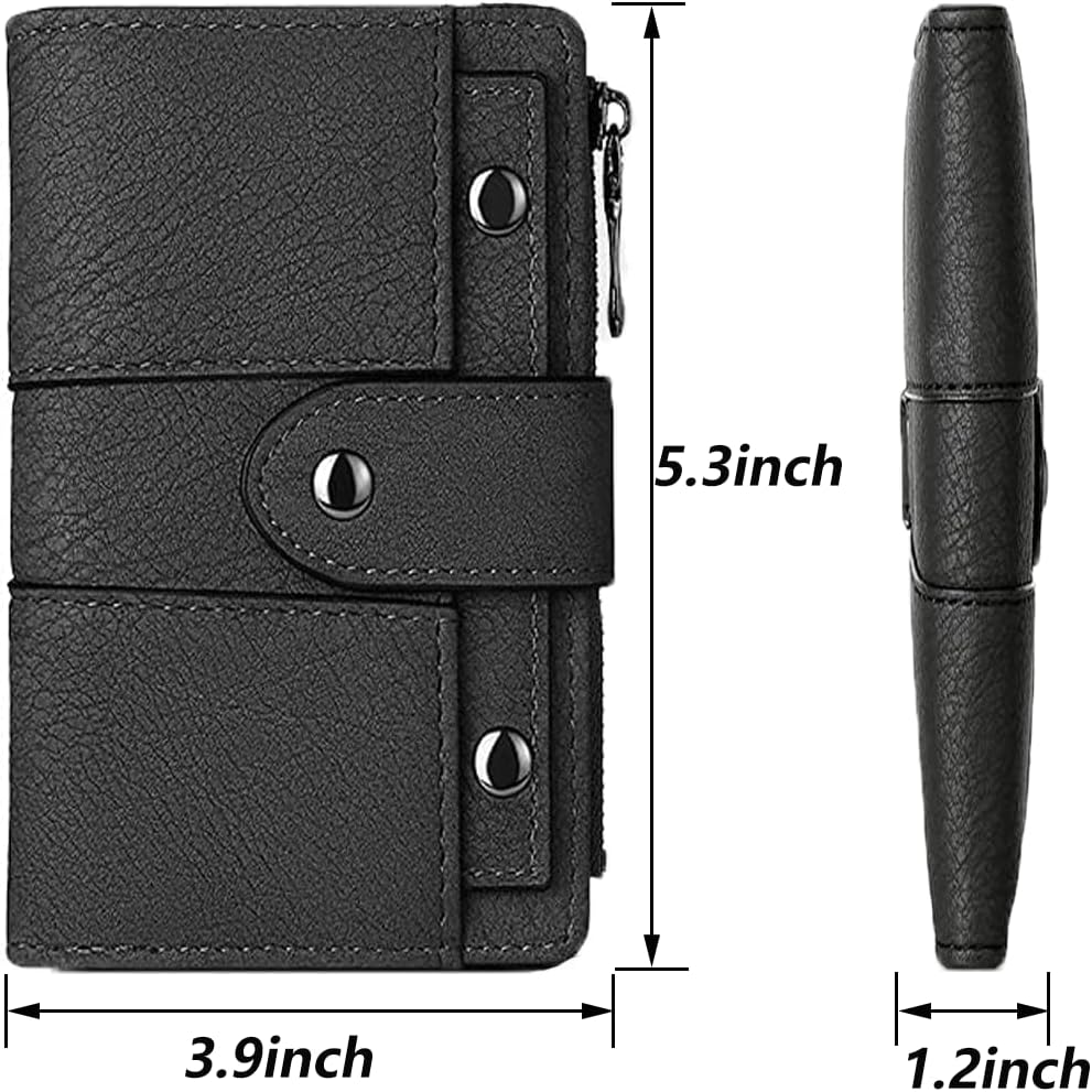 Women's Small Bifold Wallet with Snap Closure, Slim Card Holder with ID Window - image 6