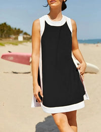 Women's Casual Multicolor Round Neck Sleeveless Top With Shorts Suit - image 6