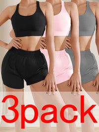 3pcs Cooling Quick-Dry Workout Shorts Breathable, Loose Fit, Perfect For Summer - image 1