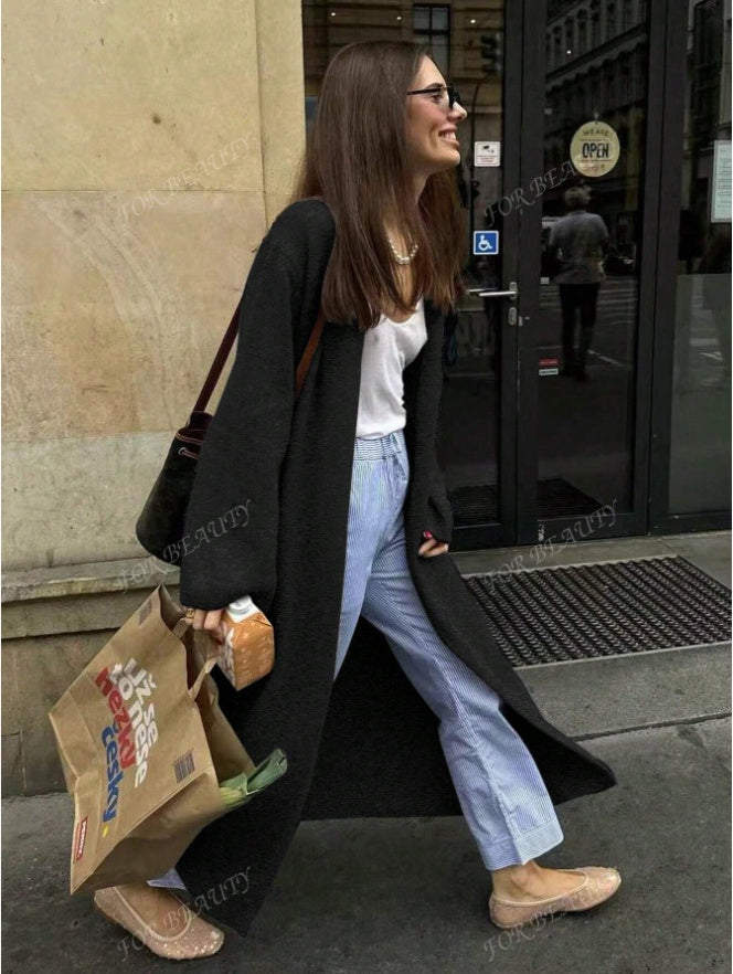 Women's Loose V-Neck Long Sleeve Top - image 4