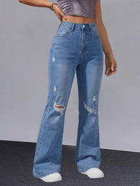 Distressed Cuffed Cropped Straight Leg Jeans - image 5