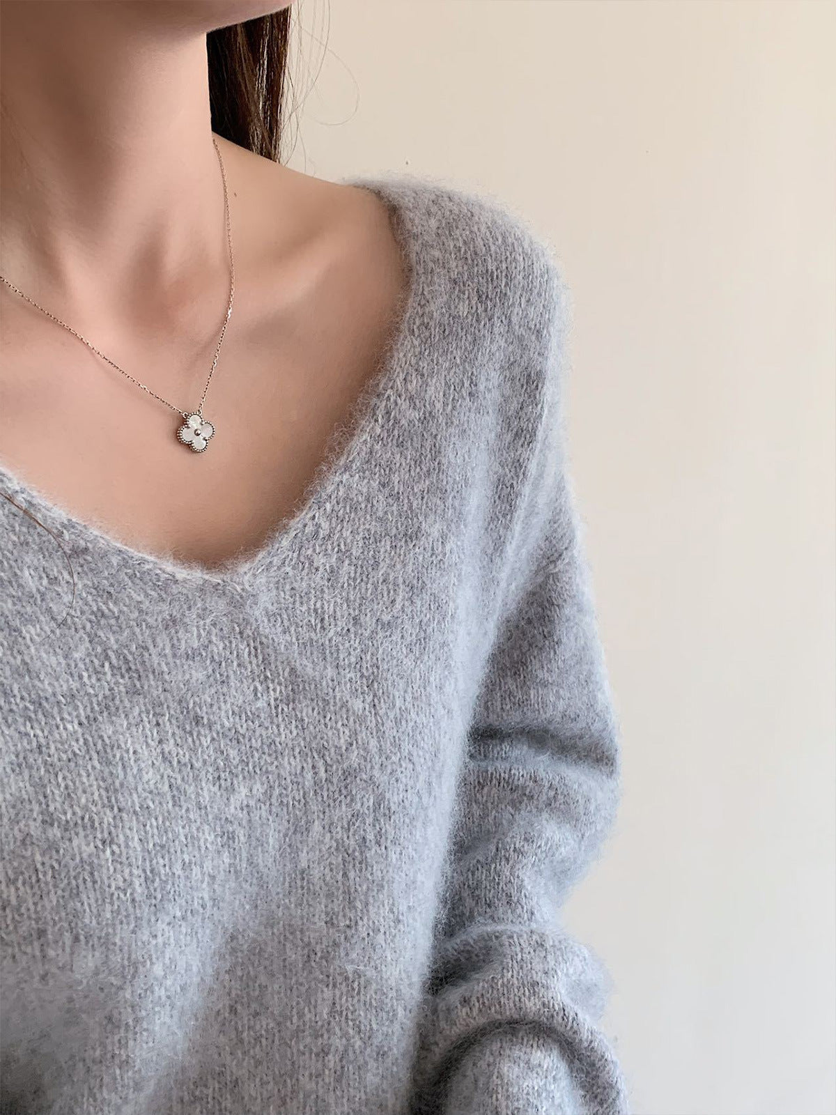 Women's Fuzzy Loose Pullover Sweater - image 3