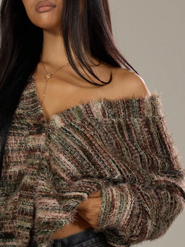 Oversized Textured Cardigan Spring Casual - image 5