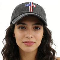 Christian American Flag Cross Baseball Cap - image 3