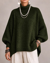 Women's Turtleneck Lantern Sleeve Sweater - image 9