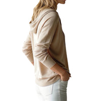 Solid-color Hooded Tencel Knit Cardigan For Women - image 8