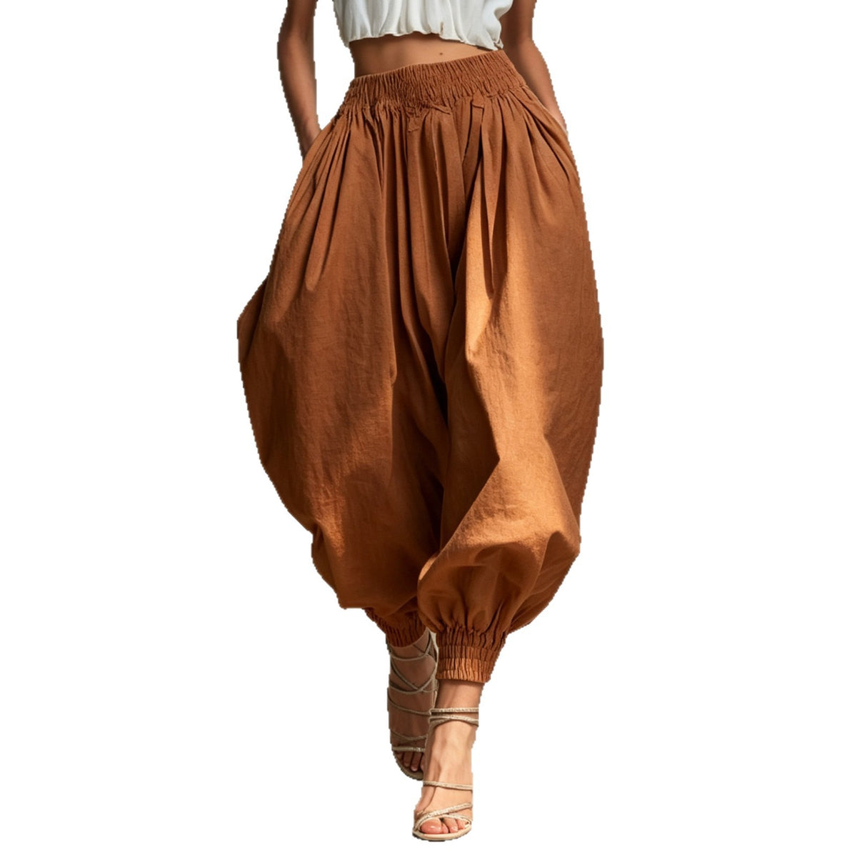 Women's High Waist Elastic Bloomer Shorts - image 5