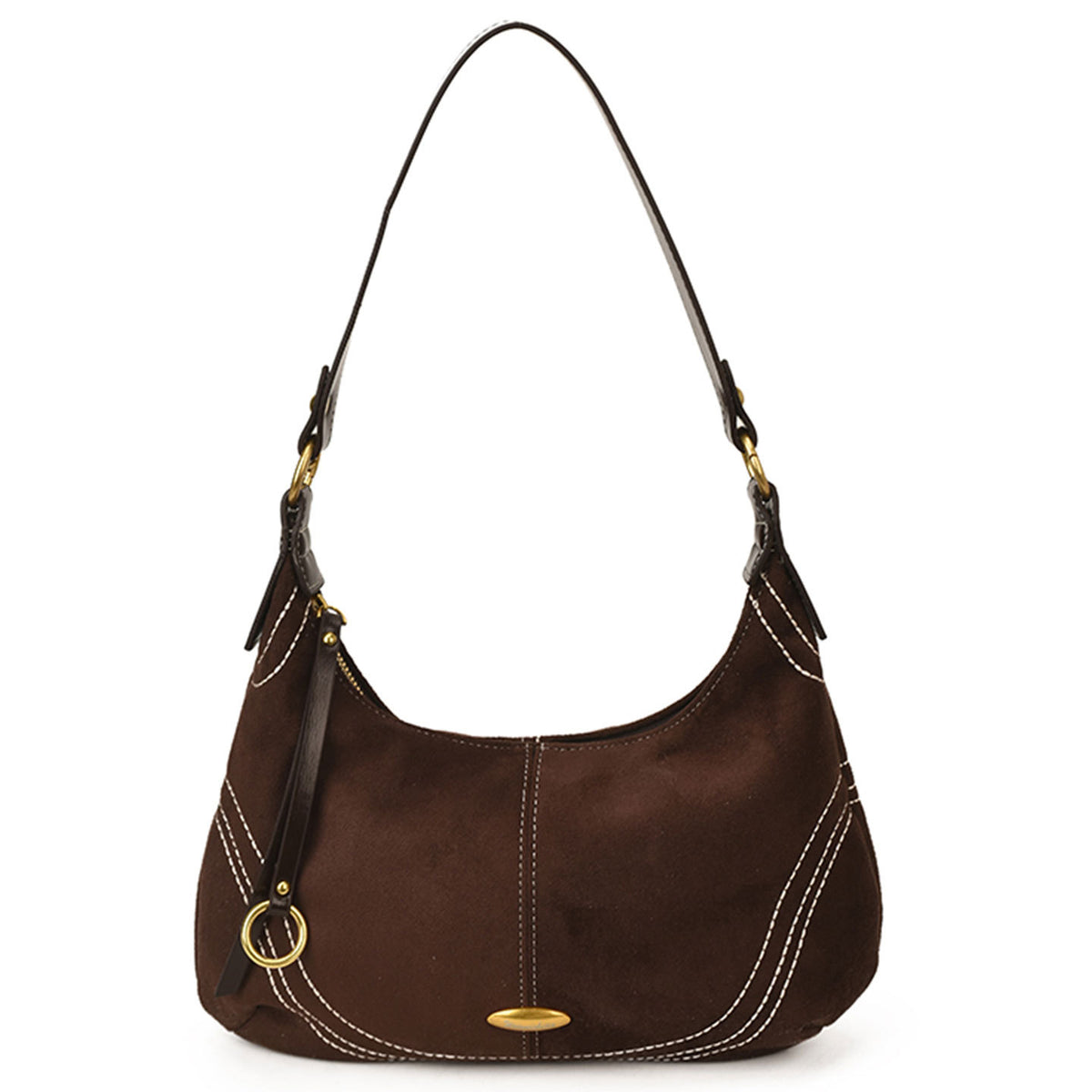 Minimalist Suede Shoulder Bag - image 5