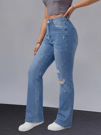 Distressed Cuffed Cropped Straight Leg Jeans - image 2