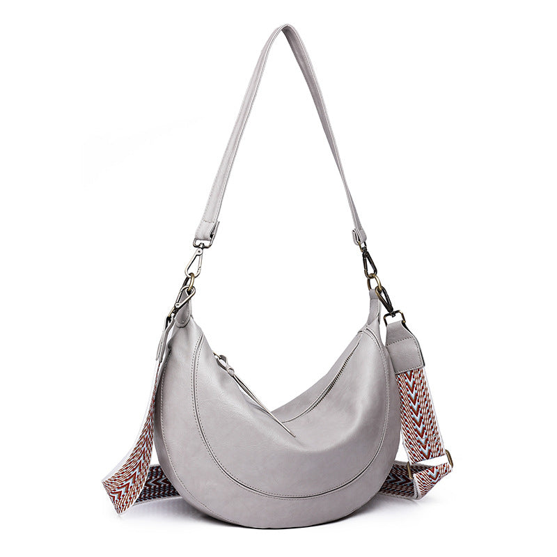 Vintage Crescent Crossbody Bag - image 5