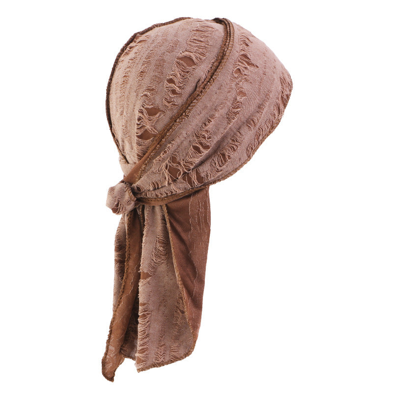 Retro Distressed Denim Ribbon Hat - image 10