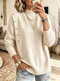 Women's Button Front Knit Sweater - image 9