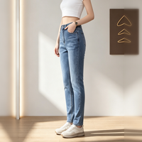 Women's High Waist Skinny Jeans, Classic Blue Wash - image 4