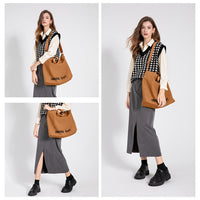 Women's Large Canvas Tote Shoulder Bag - image 6