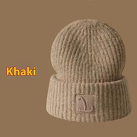 Autumn And Winter Warm-keeping And Cold-proof Ear Protection Beanie Hat Makes Face Look Smaller Knitted Hat - image 4