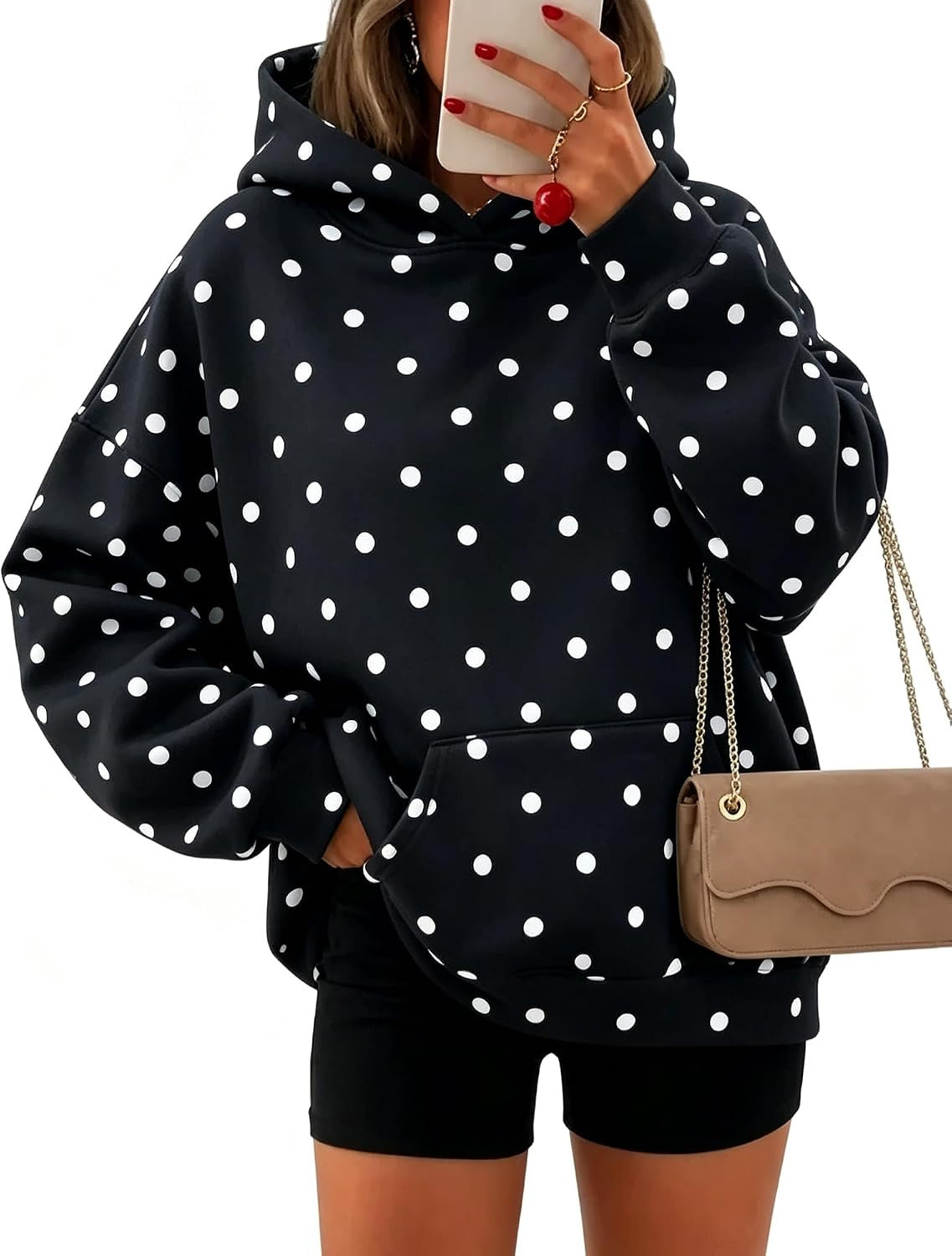 Women's Leopard Print Fleece-Lined Hoodie - image 10