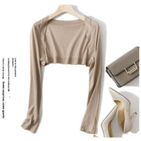 Shawl Outer Match Women's Summer Sun Protection Cardigan Short Ice Silk Knitted Air Conditioning Shirt - image 9