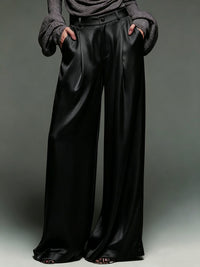 Copper Satin Wide Leg Trousers - image 4
