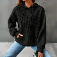 Women's Loose Fitting Hooded Long Sleeved Sweatshirt - image 4