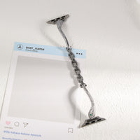 Zircon Twisted Snake Metal Watch Band - image 12