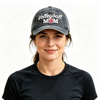 Volleyball Mom Embroidered Baseball Cap, Vintage Washed Cotton Hat For Women Volleyball Lover Mom Gift - image 5