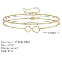 14K Gold Dainty Infinity Bracelet - image 2
