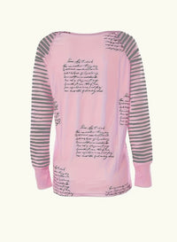 Women's Casual V-Neck T-Shirt With Unique Cloud Print - image 3