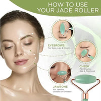 Gua Sha Board 2PCS Massage Stone For Facial Body Skincare Roller Scraping Massager Natural Resin Facial Lifting Scraper Neck Anti Wrinkle Massager Tool - image 6