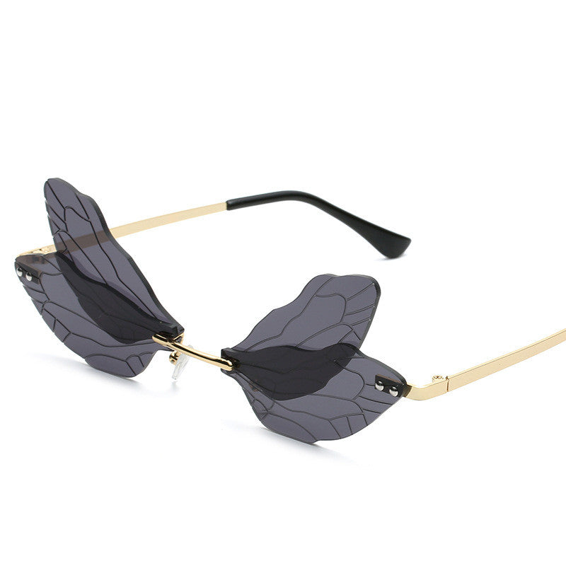 Dragonfly Wing Rimless Sunglasses