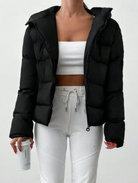 Women's Casual Solid Color Zipper Hoodie Jacket - image 8