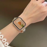 Cat Eye Bead Metal Band Compatible with Apple Watch - image 2