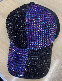 Korean Style Dual-color Patchwork Diamond Cap Shiny - image 12