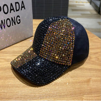 Korean Style Dual-color Patchwork Diamond Cap Shiny - image 10